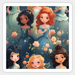 Princesses Pattern 5 Sticker